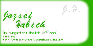 jozsef habich business card